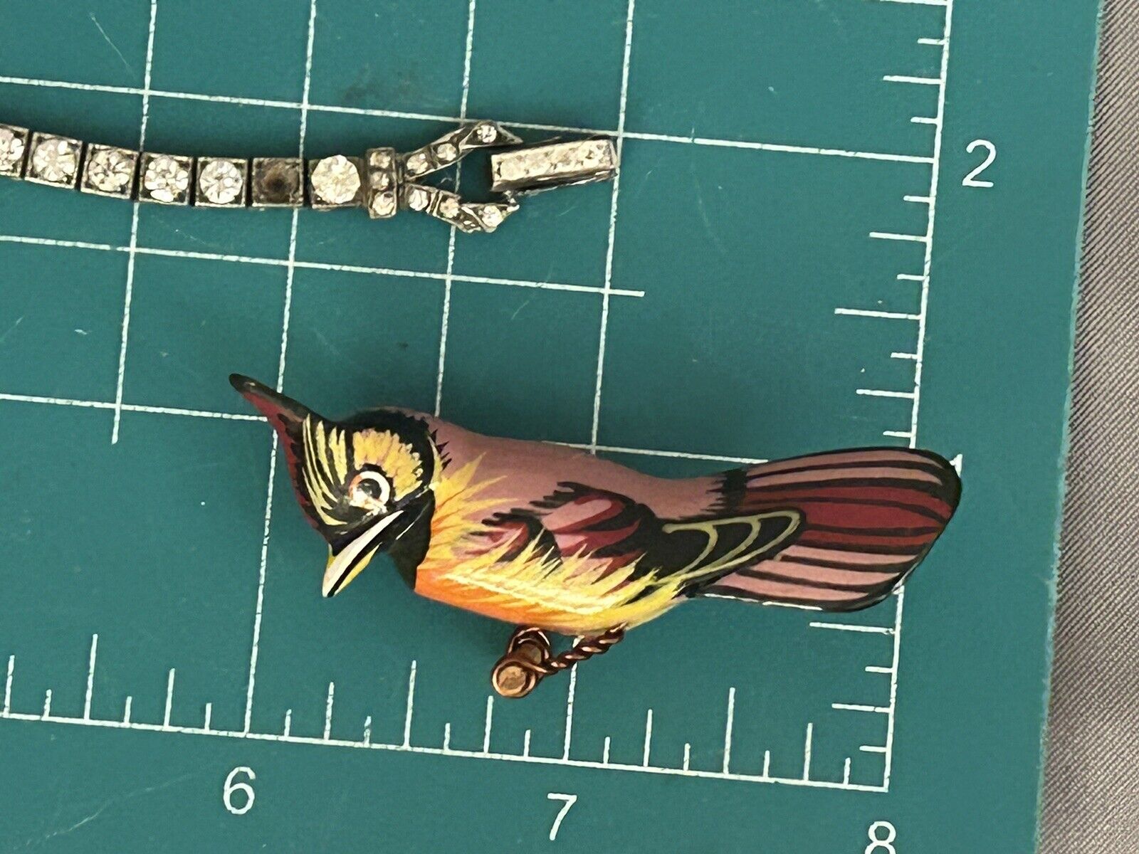 Vintage Cardinal Bird Hand Carved Painted Hardwood Brooch Pin Not Takahashi - Vintage Jewelry Collective