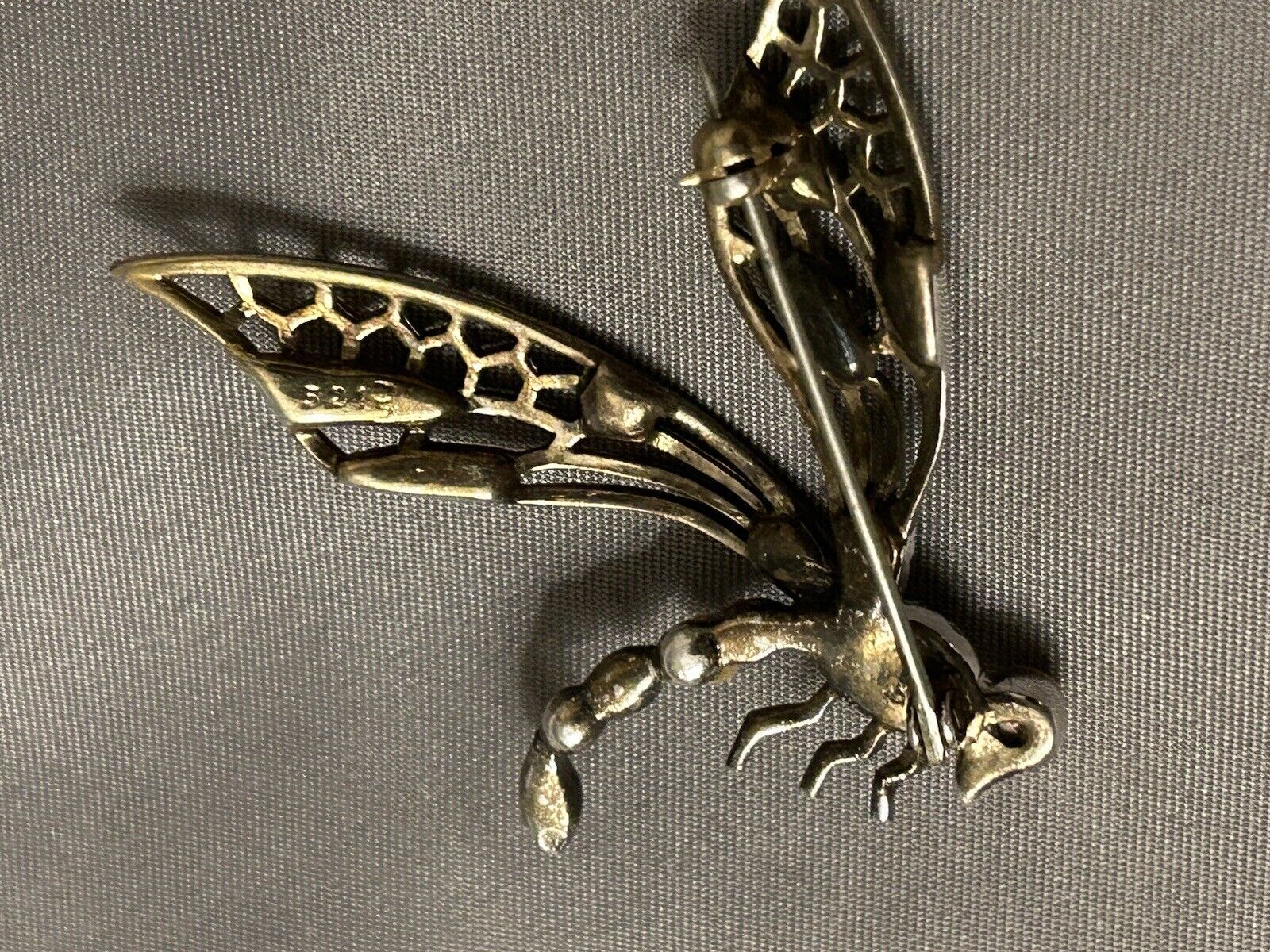 Vintage Rhinestone Marcel Boucher Brooch Dragon Fly Pin  Figural Insect 1940s - Vintage Jewelry Collective